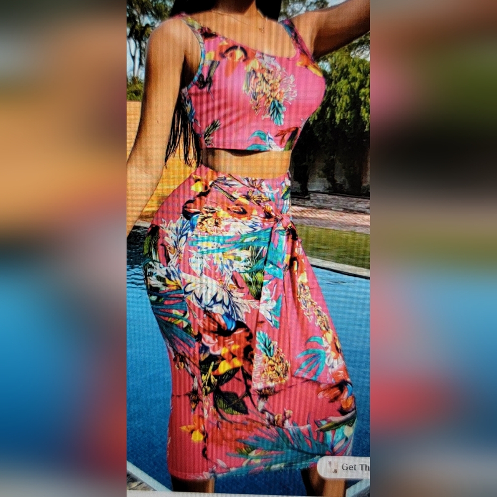 Floral Pink Two-Piece Set